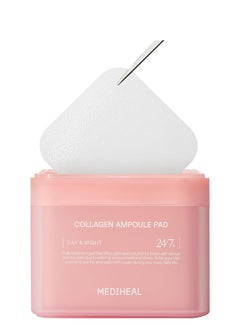 MEDIHEAL Korean Collagen Ampoule Pad 100 Pads | Vegan Collagen & Ceramide Skin Firming Toner Pads for Wrinkle Reduction & Elasticity Restoration | Anti-Aging Face Pads  - Image 1
