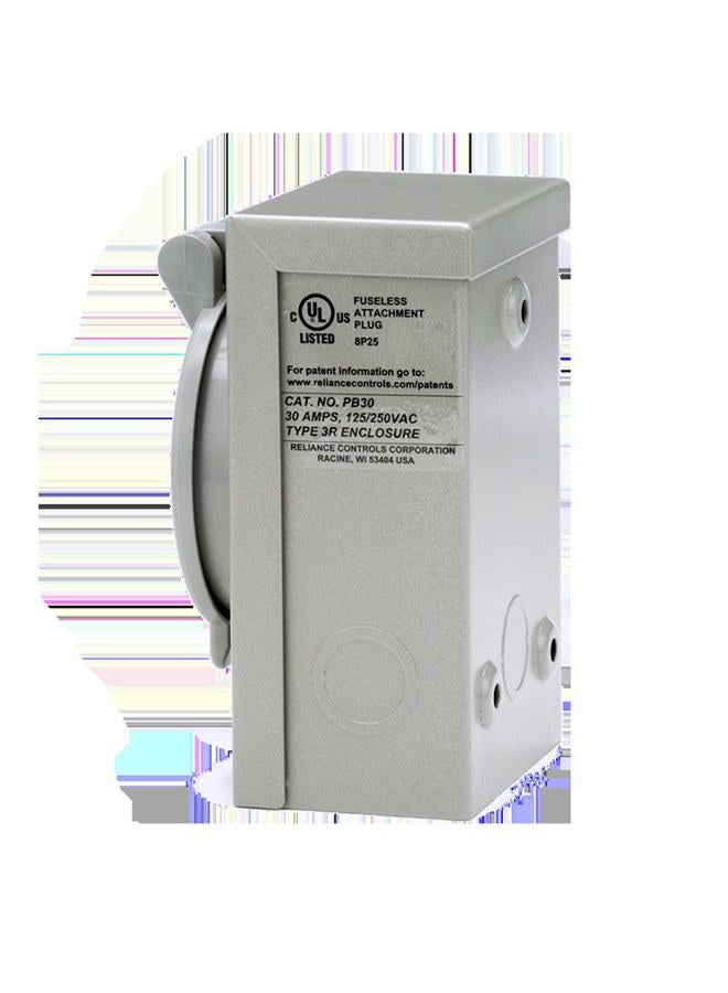 Reliance Controls PB50 50-Amp (CS6375) NEMA 3R Power Inlet Box,Gray - Image 4