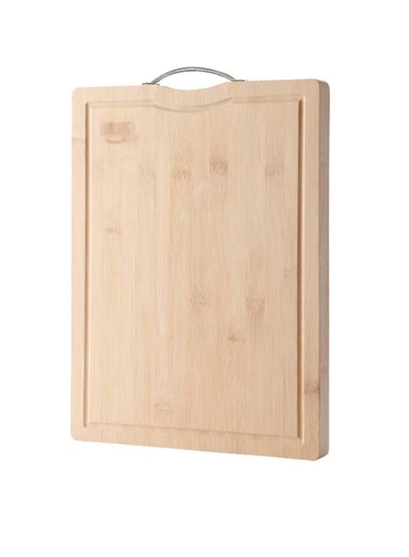 Yuwell Bamboo Cutting Boards For Kitchen Wooden Cutting Board For Chopping Meat, Vegetables, Fruits, Cheese, Knife Friendly Serving Tray With Handles 40X30CM  - Image 1