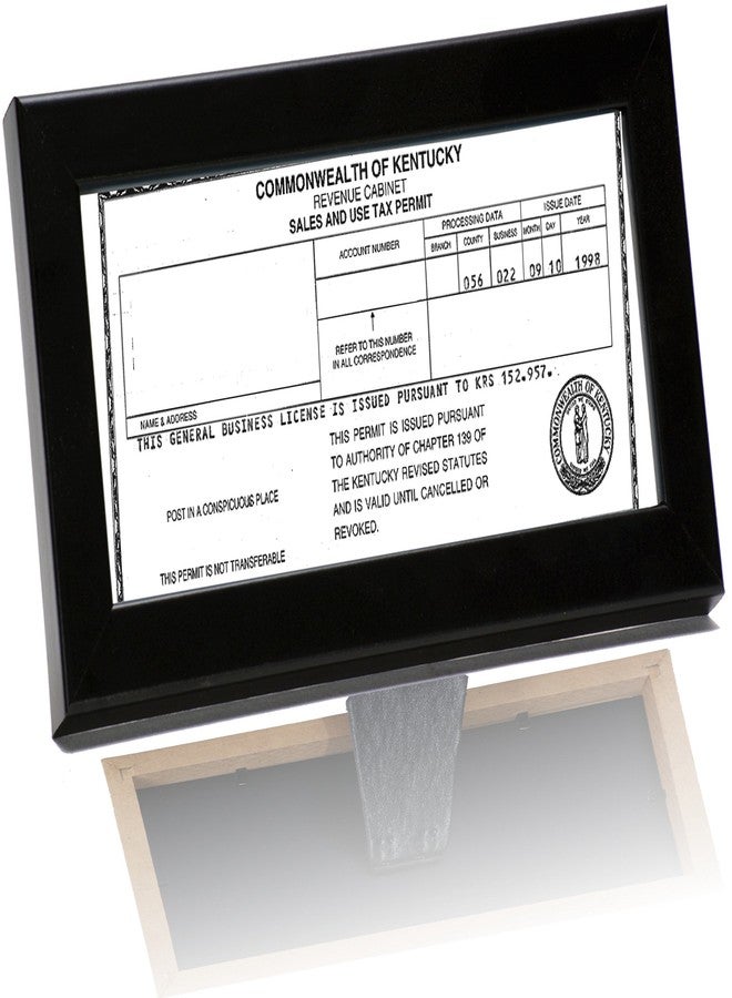 Creative Picture Frames 3.5X8.5Bk Cosmetology Self Standing Black License Frame Holds 3.5 By 8.5 Inch Media With Easel Back And Wall Hanger - Image 2