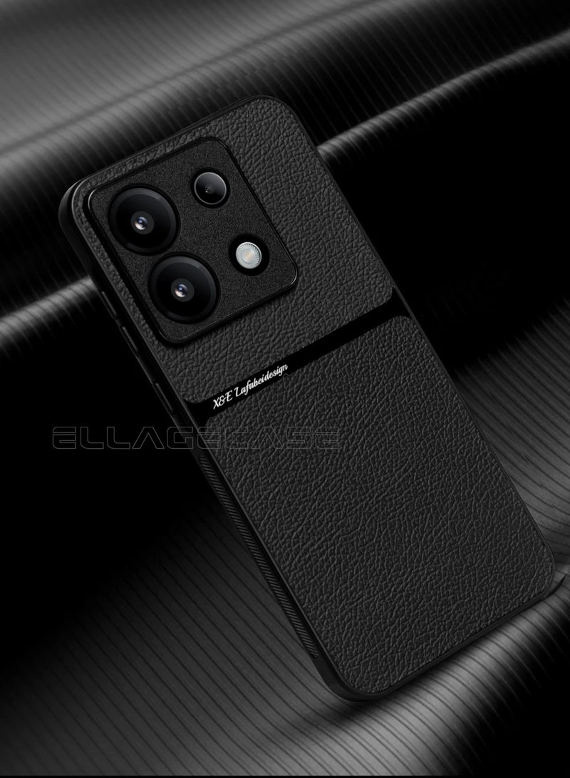 ELLAGECASE Business Class Case for Xiaomi Redmi Note 13 Pro 5G / Poco X6 5G, Ultra-Thin, Built-in Magnetic Plate, Wireless Charging, Shockproof, Full Camera Lens Protection - Image 4