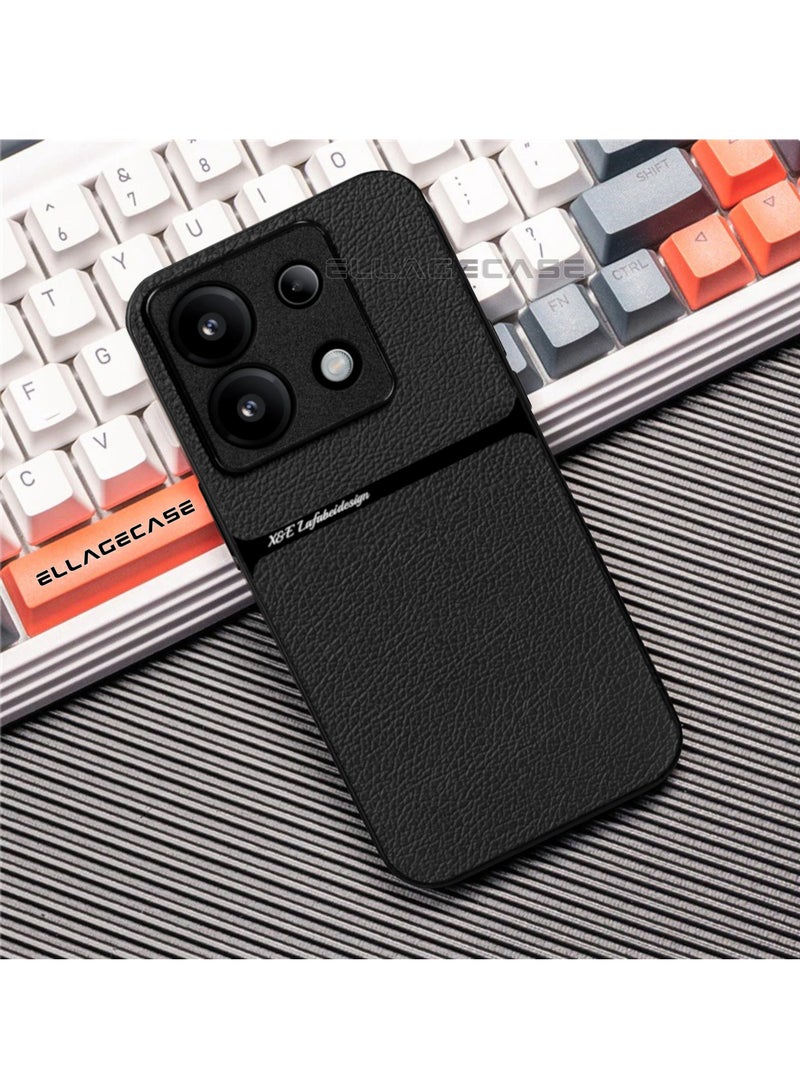 ELLAGECASE Business Class Case for Xiaomi Redmi Note 13 Pro 5G / Poco X6 5G, Ultra-Thin, Built-in Magnetic Plate, Wireless Charging, Shockproof, Full Camera Lens Protection - Image 5