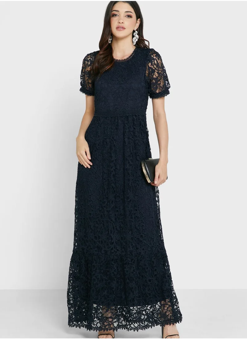 VERO MODA Pleated Puff Sleeve Dress