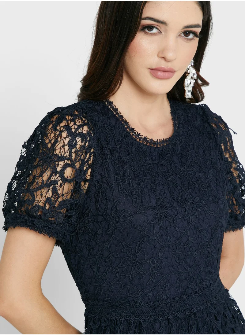 VERO MODA Pleated Puff Sleeve Dress