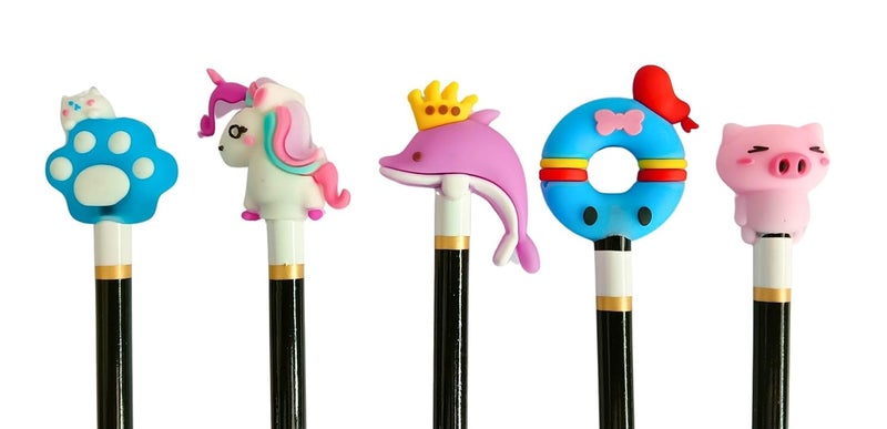 Goldleaf 10 Pcs Random Cartoon Animal Pencil Toppers – Soft Silicone Pen Caps for Kids, Clip-On Pencil Toppers for School Supplies, Classroom Prizes, Party Favors, Student Rewards – Random Styles - Image 4