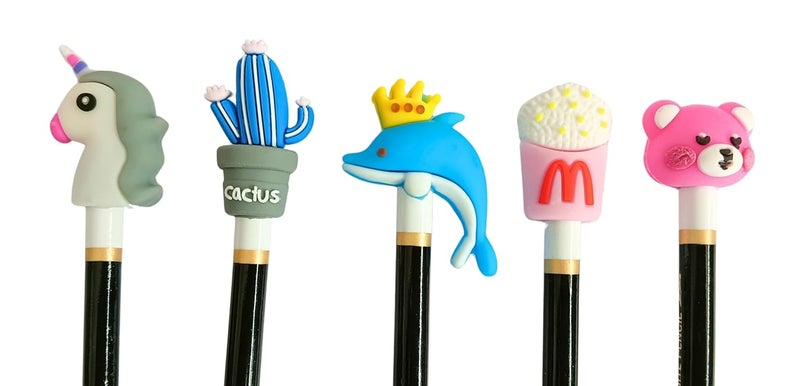 Goldleaf 10 Pcs Random Cartoon Animal Pencil Toppers – Soft Silicone Pen Caps for Kids, Clip-On Pencil Toppers for School Supplies, Classroom Prizes, Party Favors, Student Rewards – Random Styles - Image 3