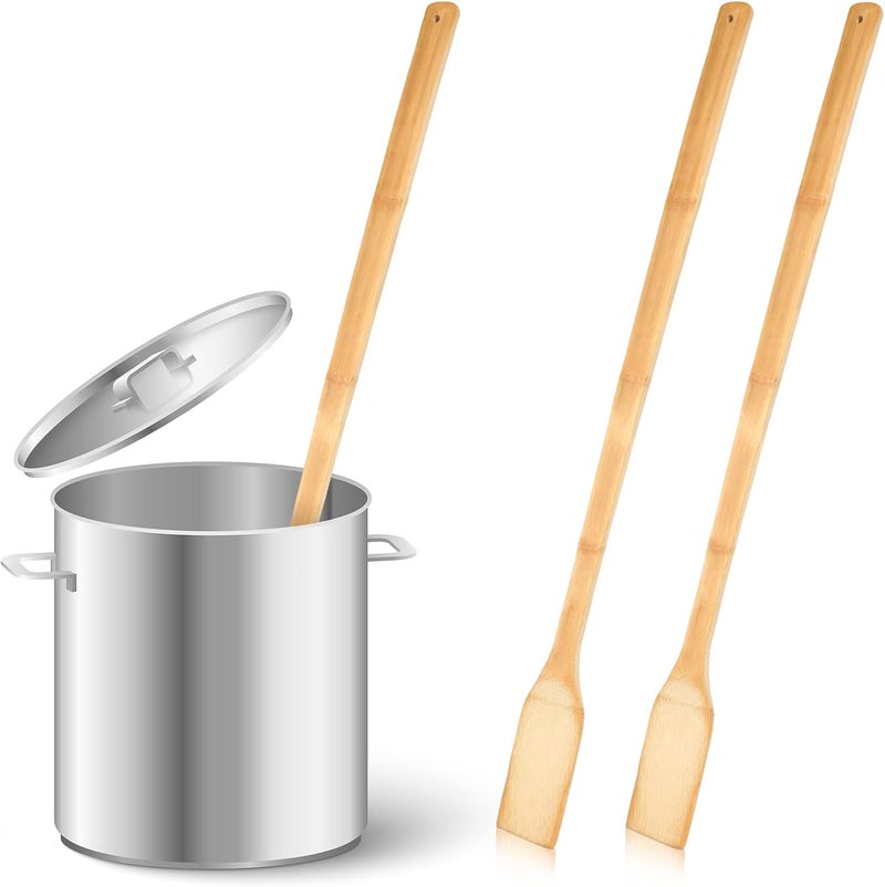 Hoolerry 2 Pieces 36" Long Wooden Paddle Crawfish Paddle Stir Mixing Seafood Boil Pot Cooking Spatula Wood Home Brew for Crawfish Boil Pot Seafood Camping Restaurants - Image 1