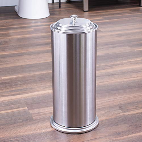 JS Jackson Supplies Free Standing Extra Large Toilet Paper Holder - Stainless Steel - Image 3