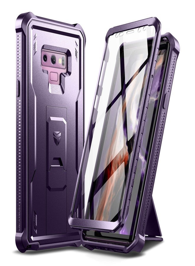 Dexnor Samsung Galaxy Note 9 Case with Built-in Screen Protector 360 Degree Full Impact Protection, Military Grade with Stand - Peony Pink - Image 1