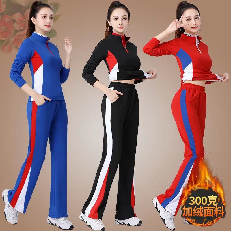 Square Dance New Jiamusi Aerobics Sportswear Thickened Adult Performance Ghost Step Dance Team Clothes - Image 2