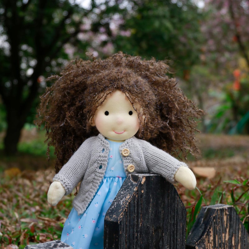 BlissfulPixie Handmade Waldorf Louise - 12" Soft Girl Rag Doll with Cute Plush, Ideal First Doll for Babies & Toddlers - Image 4