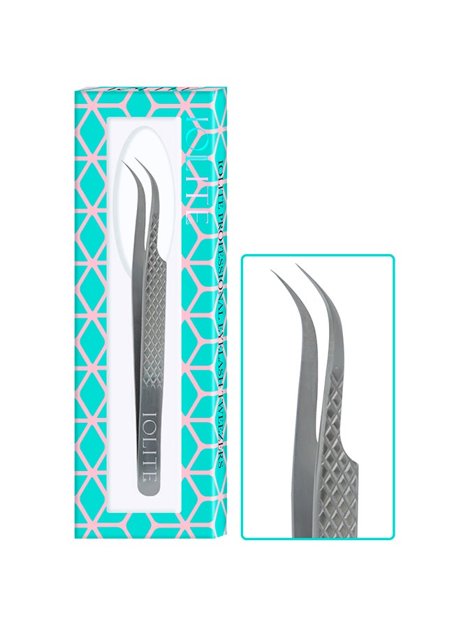 IOLITE ملقط رموش ملقط زراعة الرموش مضاد للكهرباء الساكنة من الفولاذ المقاوم للصدأ - Image 2