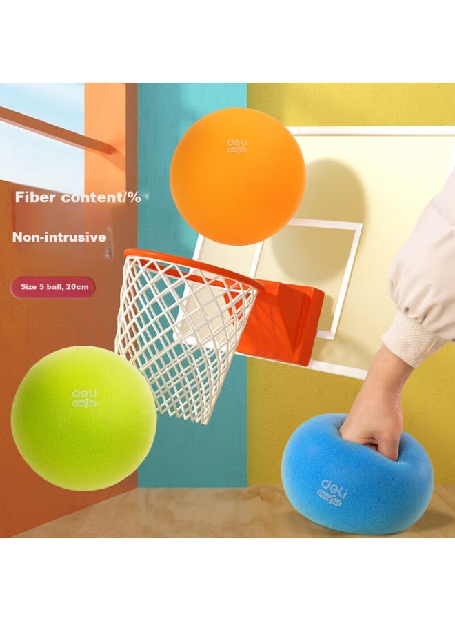 Deli Deli No. 5 Children's Colorful Silent Basketball, Indoor Noiseless Light Sound, Parent-child Gift Toy, Green  - Image 2