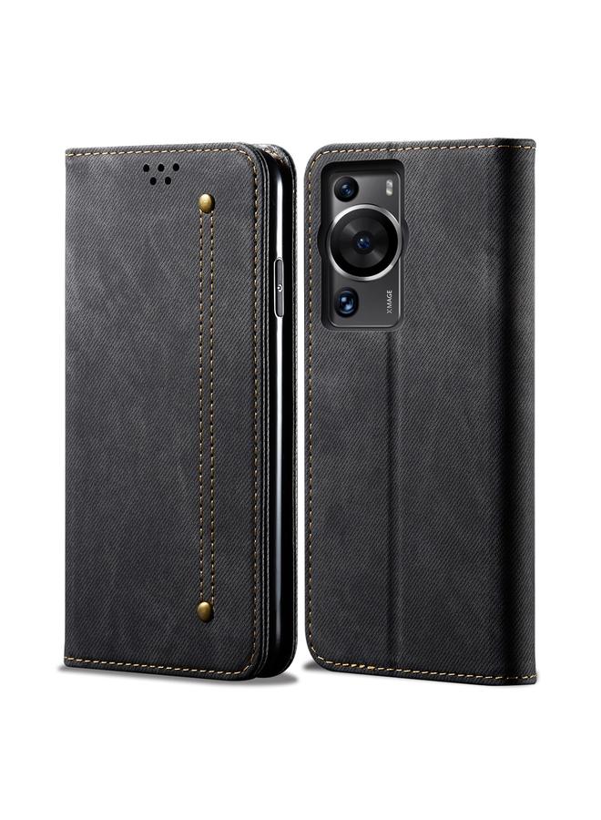 اس-توب جراب لهاتف Huawei P60/P60 Pro مصنوع من الجلد بنسيج الدنيم - Image 1