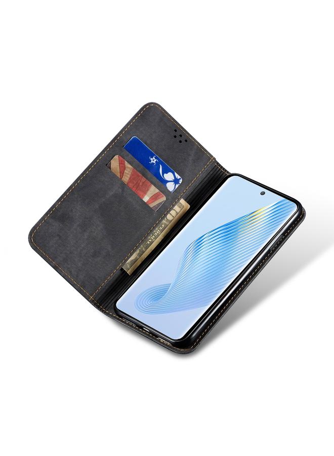 اس-توب جراب لهاتف Huawei P60/P60 Pro مصنوع من الجلد بنسيج الدنيم - Image 4