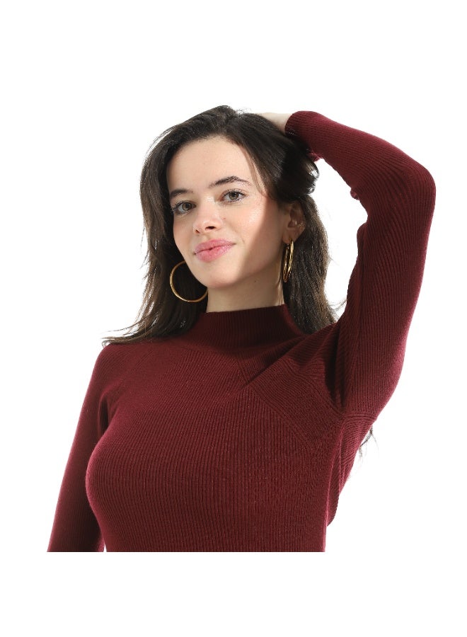 Coctail 17384-basic Pullover-Burgandy - Image 4