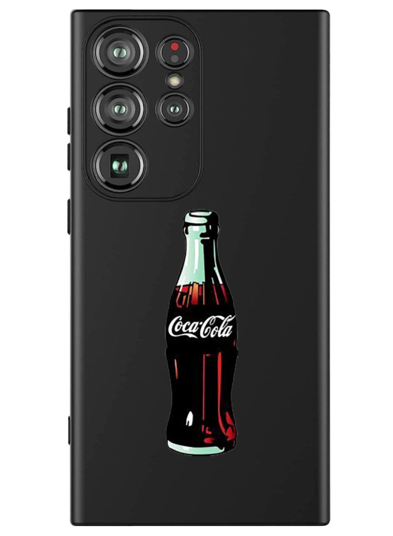 Theodor غطاء سليم واقي من السيليكون السائل مع حماية كاملة ضد الخدوش والصدمات لجهاز Samsung Galaxy S24 Ultra (أسود) - كوك - Image 1