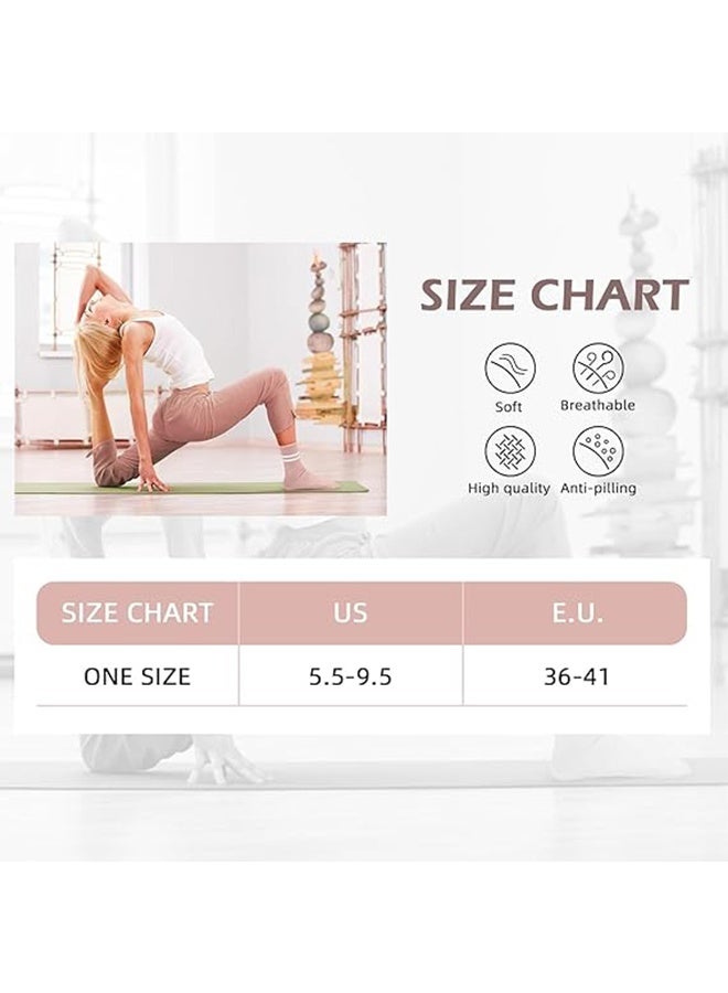 3 Pairs Yoga Socks for Women, Non Slip Socks Pilates Socks for Yoga, Pilates, Ballet, Dance, Workout, Hospital