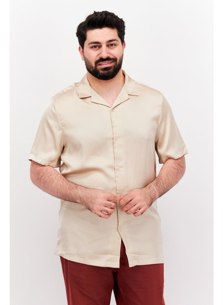 Men Tall Fit Solid Short Sleeves Casual Shirt, Cream - pzsku/ZAEDC23604FDCDAC54523Z/45/_/1737642449/86c90a16-17d8-434c-a9e1-4e4b6f52e232