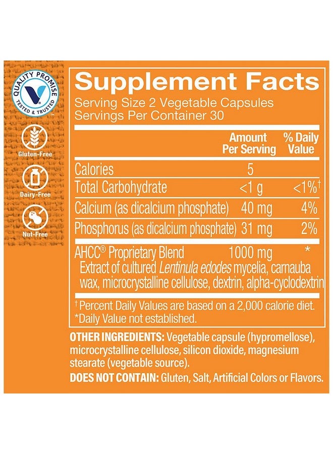 The Vitamin Shoppe AHCC - 500 MG - for Immune Support (60 Veggie Capsules) - Image 4