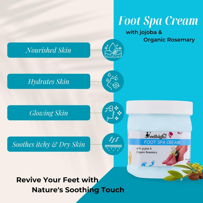 FEELHIGH Face and foot Combo Charcoal Scrub 500ml Enriched with Black Sugar Helps Deep Cleansing And Foot Moisturizer And nourishing Cream 500ml Men And Women Skin Care Foot Care Product Pack 2 - Image 3