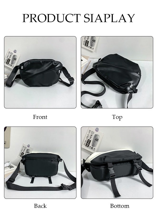 DUNISO Compact Crossbody Bag with Reflective strip for Men Waterproof Sling Bag Backpack Multipurpose Large Capacity Cross Body Bag Shoulder Bag Daypack for Travel Hiking  - Image 5