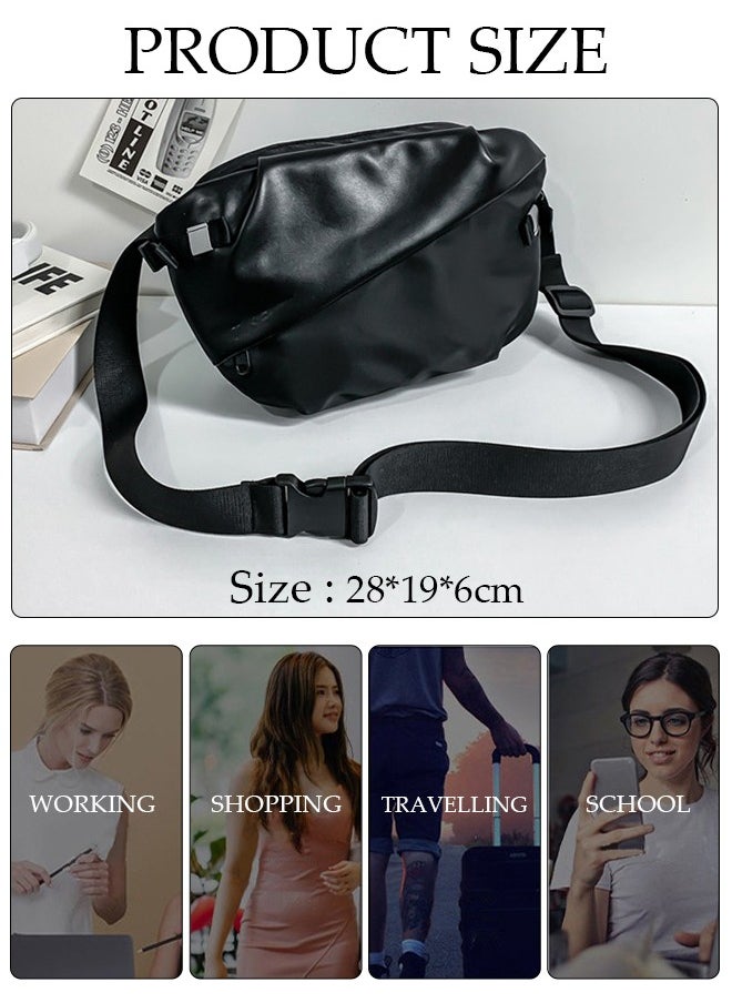 DUNISO Compact Crossbody Bag with Reflective strip for Men Waterproof Sling Bag Backpack Multipurpose Large Capacity Cross Body Bag Shoulder Bag Daypack for Travel Hiking  - Image 2