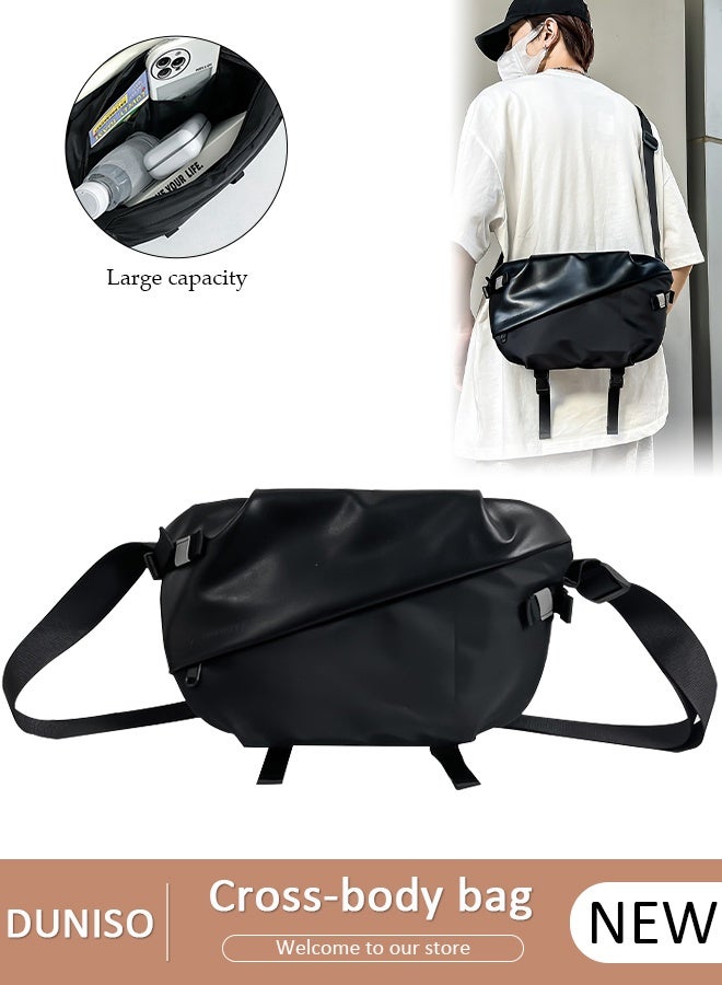 DUNISO Compact Crossbody Bag with Reflective strip for Men Waterproof Sling Bag Backpack Multipurpose Large Capacity Cross Body Bag Shoulder Bag Daypack for Travel Hiking - Image 1