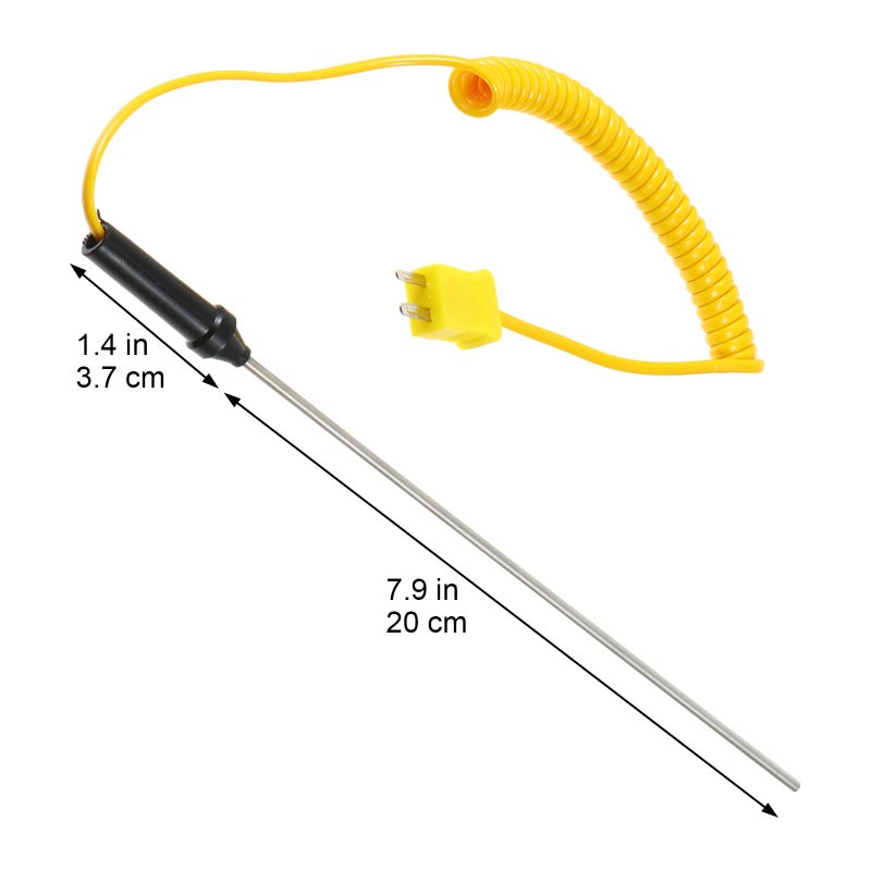 Stainless Steel Probe Handheld Thermocouple Temperature Sensor for Surface and Liquid Measurement - Image 3