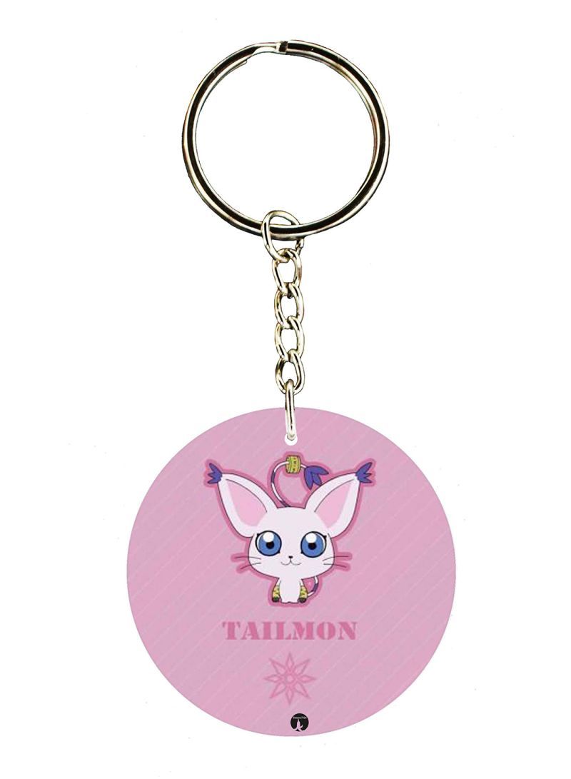 RKN Double Sided Anime Digimon Printed Keychain