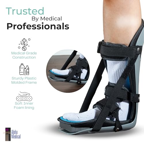 Alpha Medical Plantar Fasciitis Night Splint – Stretch Boot, Sleeping Boot, Achilles Tendonitis, Fascia, Calf Tendon Stretching, Heel and Bone Spur, Arch pain. Right & Left Foot. L4398 L4398 (Medium) - Image 3