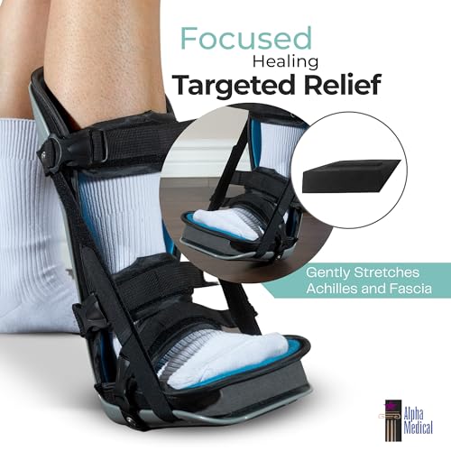 Alpha Medical Plantar Fasciitis Night Splint – Stretch Boot, Sleeping Boot, Achilles Tendonitis, Fascia, Calf Tendon Stretching, Heel and Bone Spur, Arch pain. Right & Left Foot. L4398 L4398 (Medium) - Image 4
