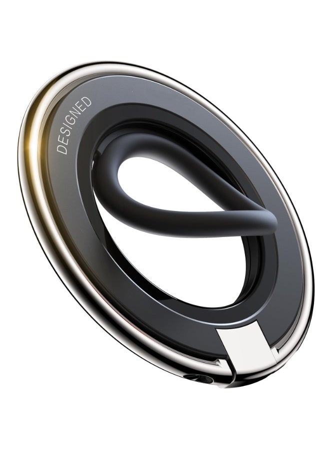 Durable Silicone Ring Mag-safe Phone Grip Holder Kickstand, Magnetic Phone Ring Holder Stand, Compatible with Wireless Charging for iPhone 15 14 13 12/Pro/Max/Plus and Other All Smartphones(Black) - Image 1