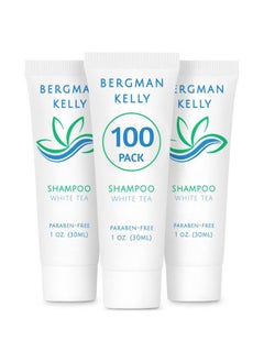 BERGMAN KELLY Travel Size Hotel Shampoo (1 Fl Oz 100 Pk White Tea) Delight Your Guests With Revitalizing And Refreshing Shampoo For Guest Hospitality Mini & Small Size Luxury Shampoo In Bulk  - Image 1