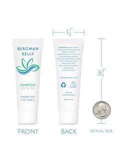 BERGMAN KELLY Travel Size Hotel Shampoo (1 Fl Oz 100 Pk White Tea) Delight Your Guests With Revitalizing And Refreshing Shampoo For Guest Hospitality Mini & Small Size Luxury Shampoo In Bulk  - Image 4