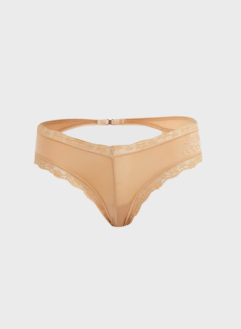 ELLA 5 Pack Lace Detail Cheeky Style Brief