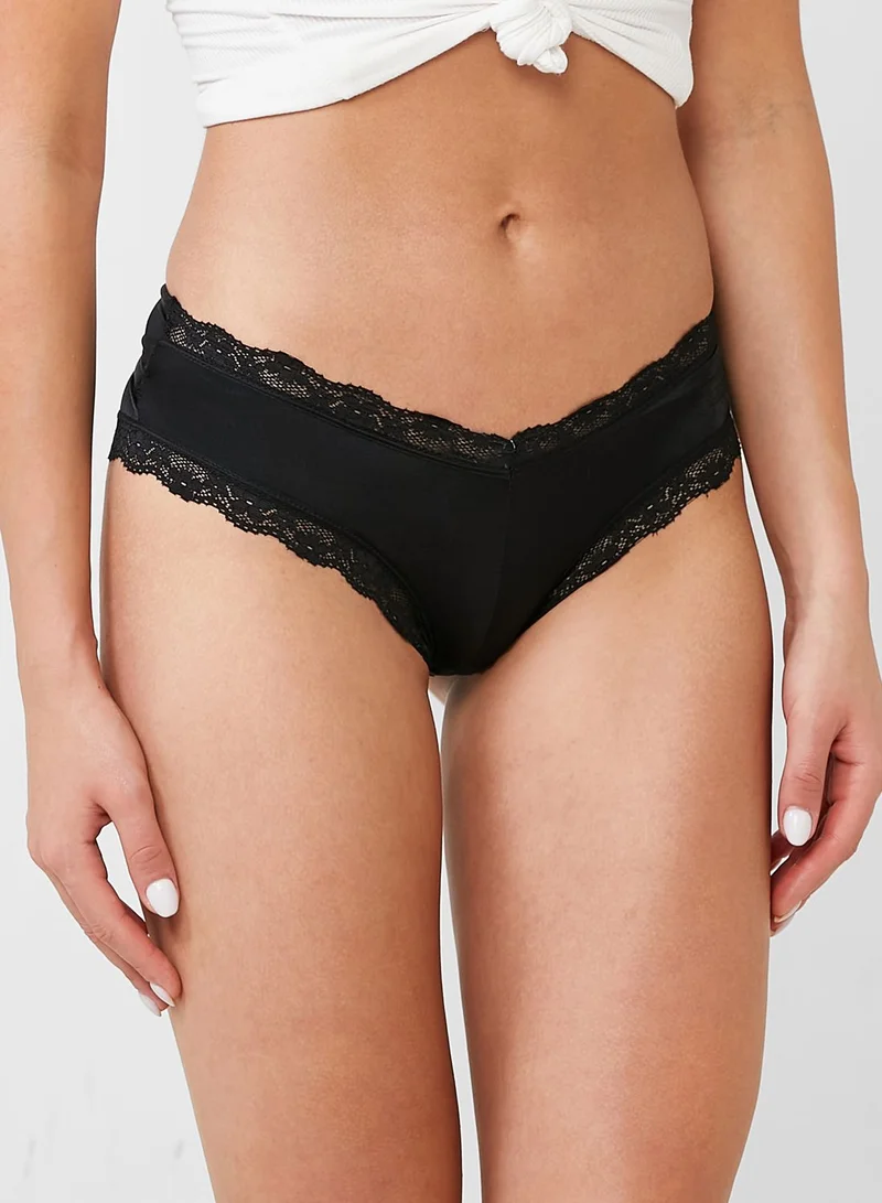 ELLA 5 Pack Lace Detail Cheeky Style Brief