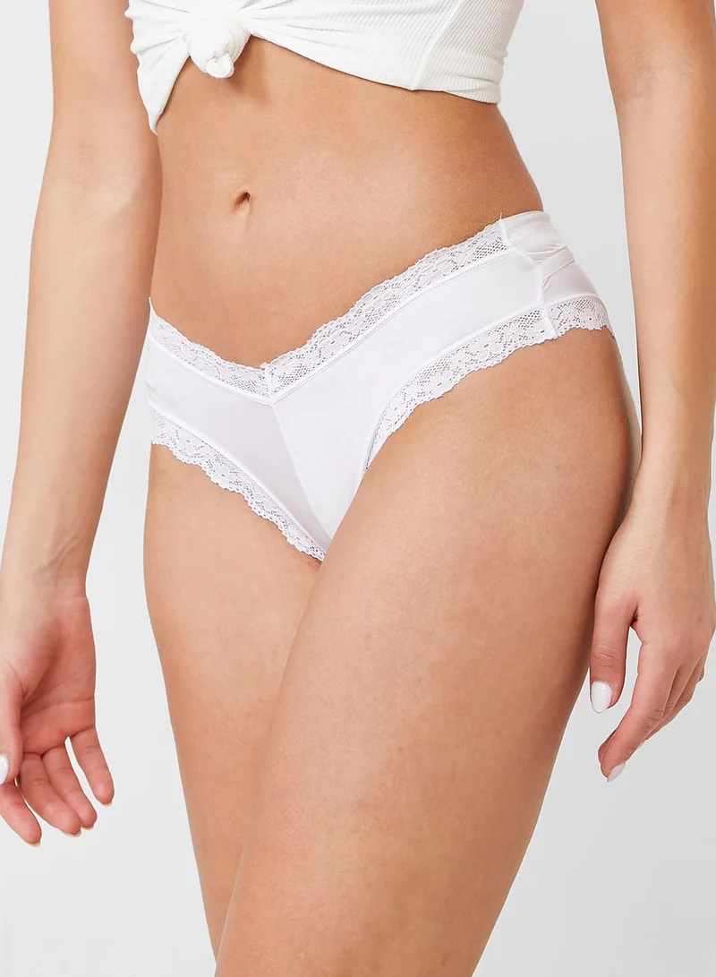 ELLA 5 Pack Lace Detail Cheeky Style Brief