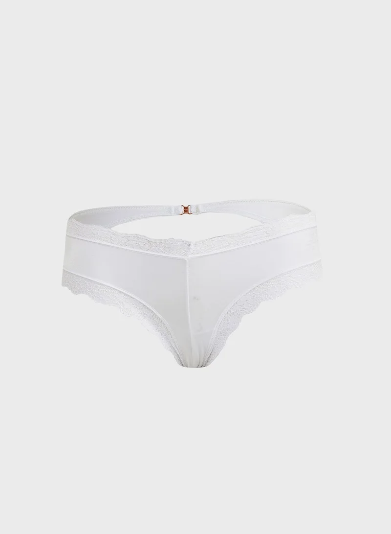 ELLA 5 Pack Lace Detail Cheeky Style Brief