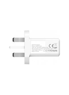 ليفور شاحن جداري USB Type-C بقوة 20 واط ومحول شحن سريع أبيض  - Image 5