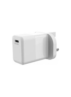 ليفور شاحن جداري USB Type-C بقوة 20 واط ومحول شحن سريع أبيض  - Image 4