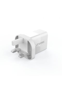 ليفور شاحن جداري USB Type-C بقوة 20 واط ومحول شحن سريع أبيض  - Image 2
