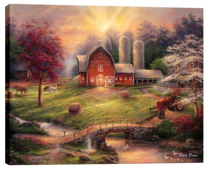ANTICIPATION OF THE DAY AHEAD BY CHUCK PINSON CANVAS WALL ART 12 X 16