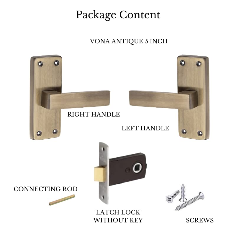 SARDAR Vona 5 Inch Iron Baby Latch Bathroom Door Handle - Image 3