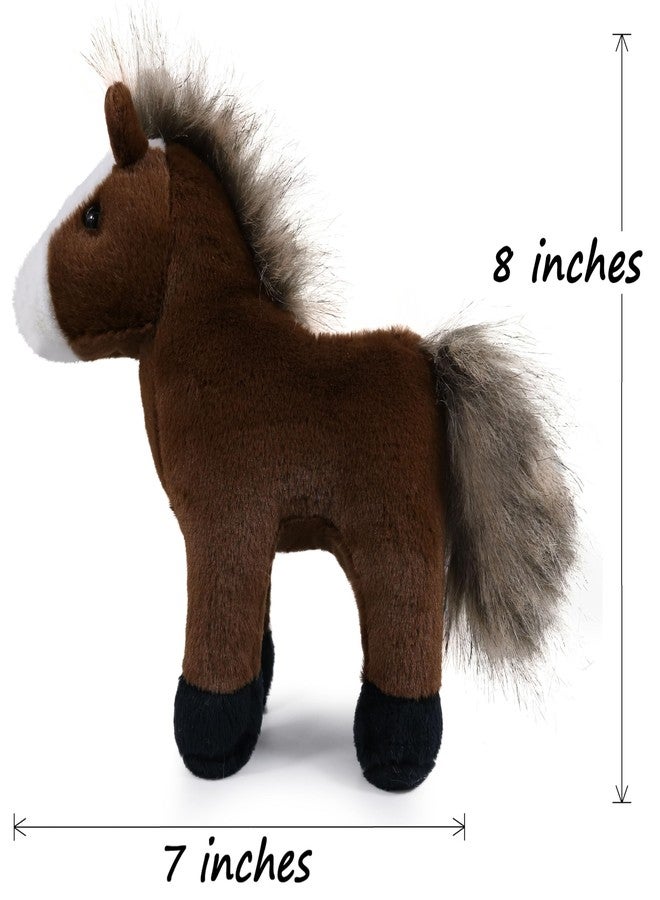 Ice King Bear Pony Stuffed Animal Horse Plush Toy 7 Inches (Brown) - Image 3