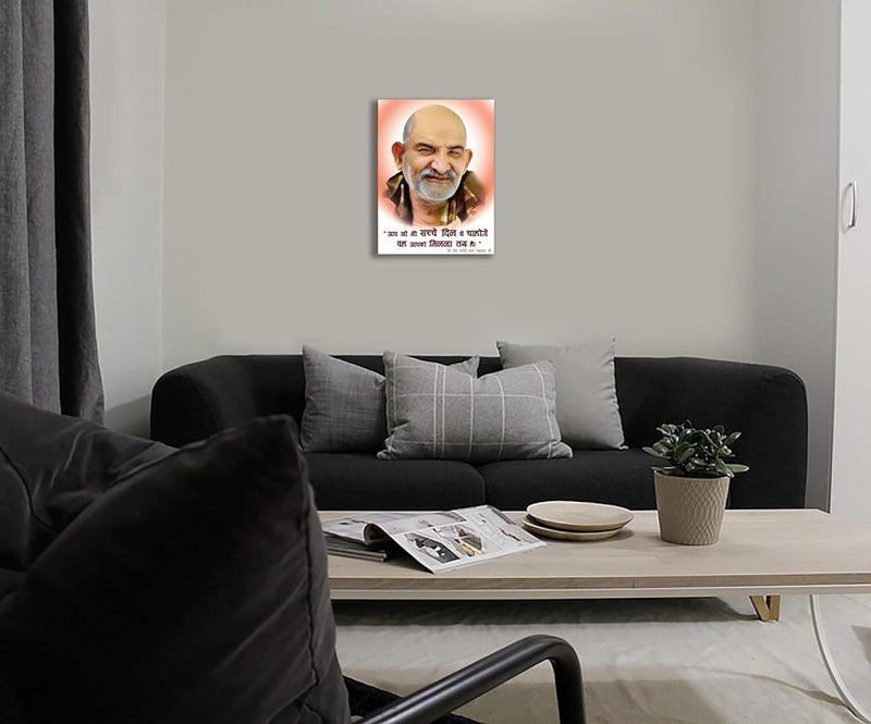Anaadi Hanuman Ji Neem Karoli Baba Photo Poster Without Frame For Home Office Decoration Pack Of 2 10x12 Inch - Image 2