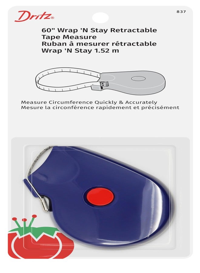 دريتز شريط قياس قابل للسحب Dritz 60' Wrap N Stay، عرض 5/8' - Image 1