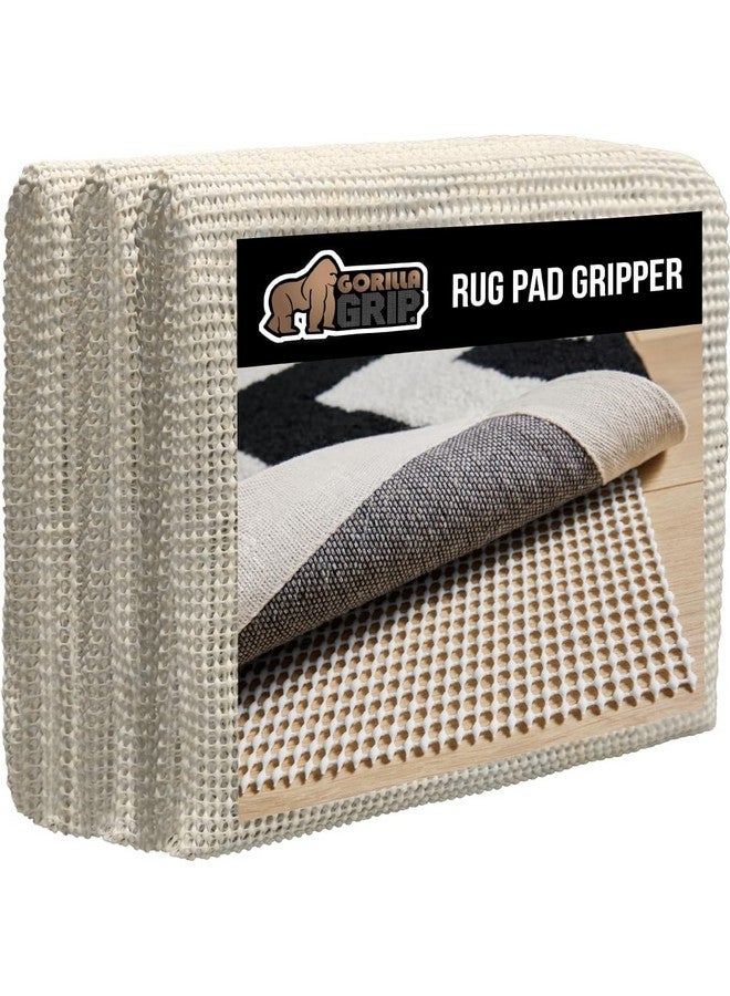 GORILLA GRIP Extra Strong Rug Pad Gripper, Grips Keep Area Rugs Safe and in Place, Thick, Slip and Skid Resistant Pads for Hard Floors Under Carpet Mat Cushion and Hardwood Floor Protection 4x5 FT - Image 1