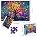 LOJETON Colorful Butterfly Trees Puzzles for Adults 1000 Pieces Perfectly Letter on Back No Dust Tree of Life Jigsaw Puzzle Rainbow Tree Challenging Puzzle Perfect for Game Nights - Image 4