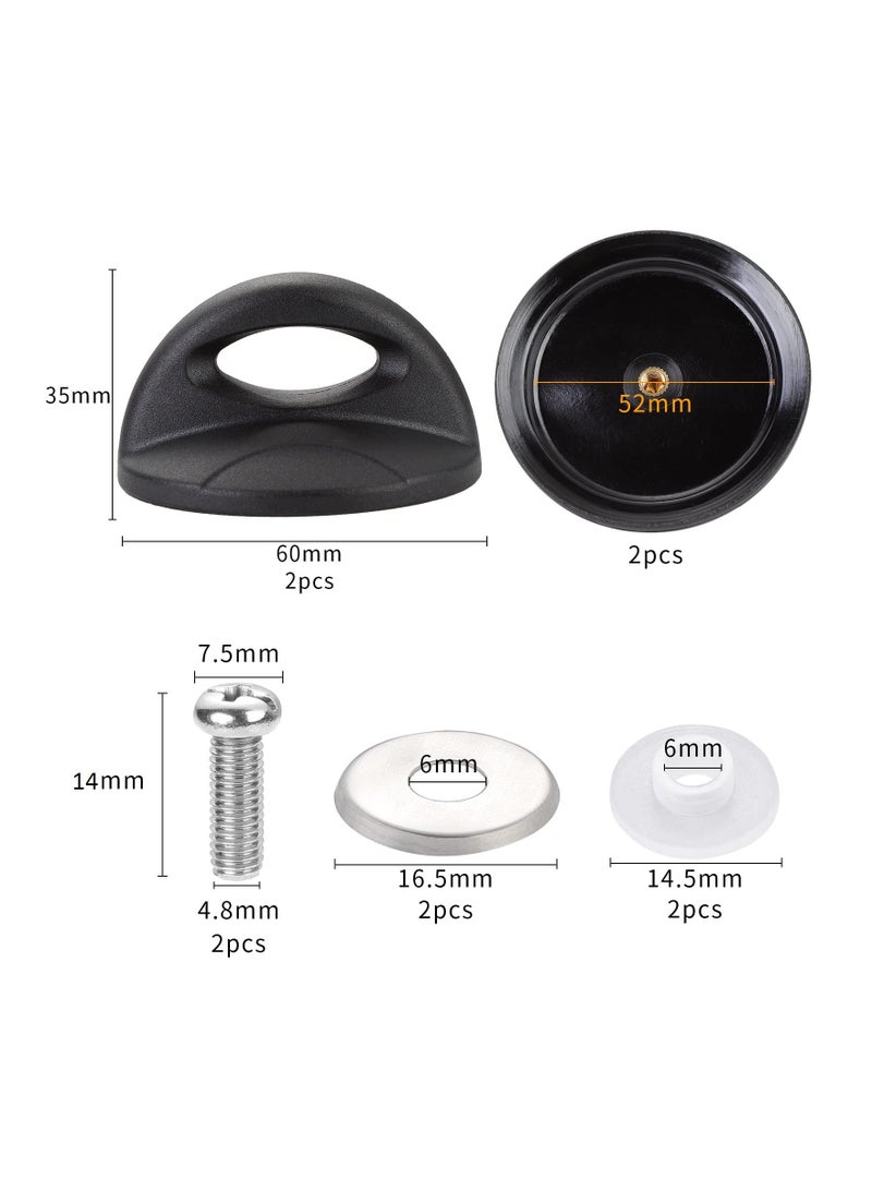 SOLARAE أزرار استبدال أغطية الأواني العالمية، مقابض أغطية زجاجية، مقابض لأواني الطهي، مقابض تثبيت أغطية الأواني، أزرار باكلت مع براغي 2 قطعة للأواني والمقالي والمقالي - Image 2
